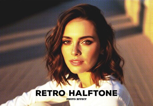 Retro Halftone Dot Texture Photo Effect
