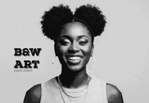 Black and White Art Photography Photo Effect