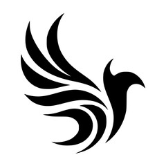 Fototapeta premium Abstract Phoenix Bird Logo Vector