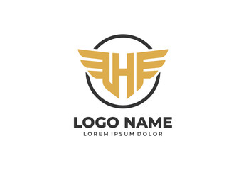 Letter H wing concept logo design for your branding and identity