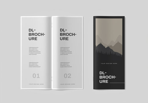 DL Open Brochure Mockup