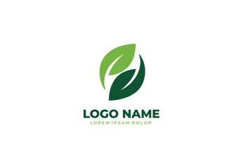 Leaf nature concept logo design for your branding and identity