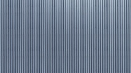 Modern blue-grey corrugated metal surface with vertical ribbed texture, suitable for contemporary architectural backgrounds, industrial design elements, and abstract graphic backdrops