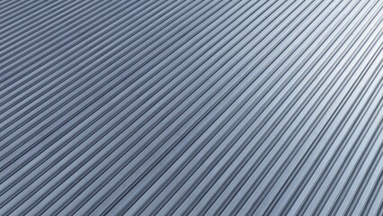 Metallic textured surface with a ribbed pattern, abstract industrial background