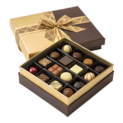Valentine's chocolate box PNG with transparent background
