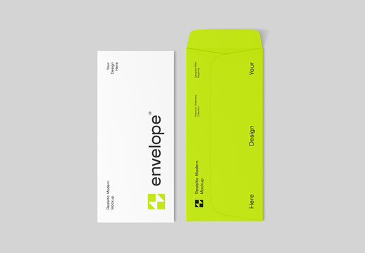 Realistic Modern Envelope Mockup