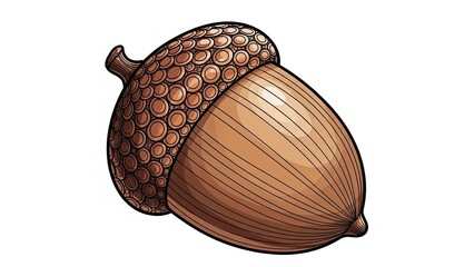 acorn on white background