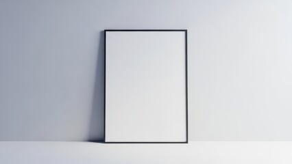 Minimalist Black Frame Mockup Empty Wall Art Display