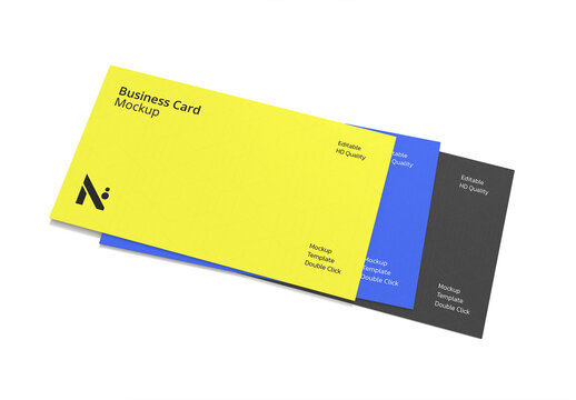 Stacked Business Card Mockup