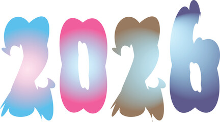 Obraz premium 2026 fond design victor illustrator