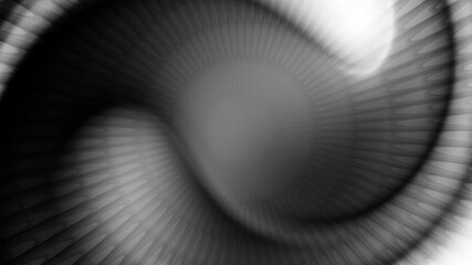 Abstract grey spiral with light and dark sections, suitable for backgrounds, textures, or graphic design projects needing a dynamic pattern.