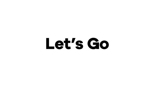 Five four three ,two, One ... Let's go. 5 4 3 2 1 countdown let's go text animation on white background for start.