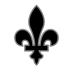 Fleur de lis silhouette. Vector.