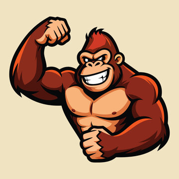 gorilla mascot logo design vector tempalte