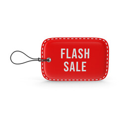 Red flash sale tag for limited time promotions