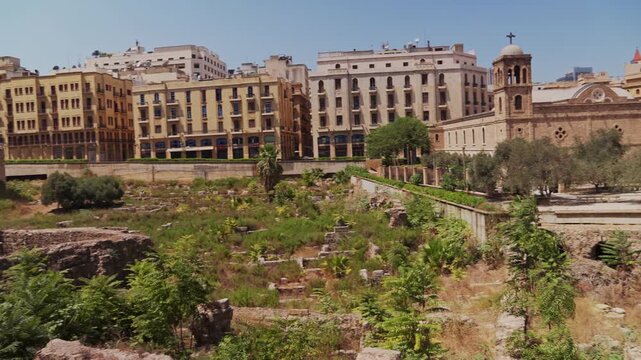 Roman Ruins in Downtown Beirut Lebanon