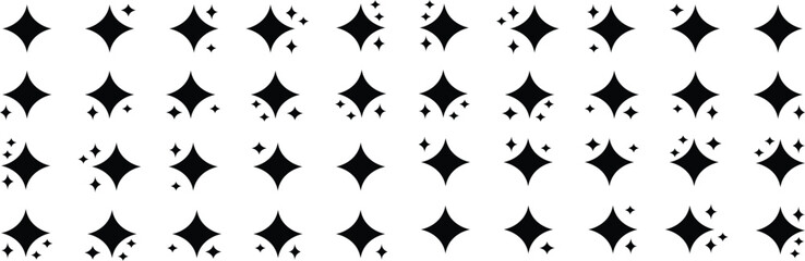 Sparkle star icon set. shine star sparkle vector. Bright sparkle, star sparkle, shiny flash. Containing star burst symbol. vector illustration 