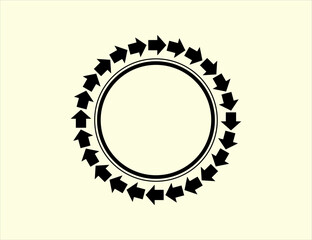 A round vector  illustration with design