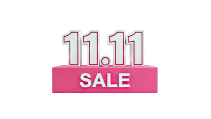 11.11 Sale Promotion on Pink Background