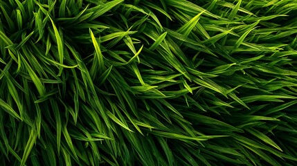 Lush Green Grass Blades CloseUp View of Vibrant Foliage Texture