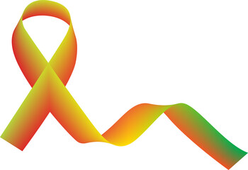 A vibrant flowing ribbon with a gradient of warm colors on black