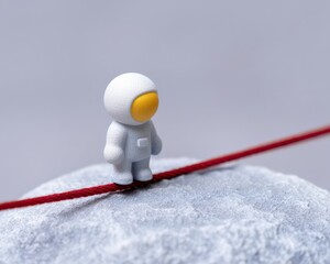 Child toy reacting to reduced weight pull, Gravity on the Moon