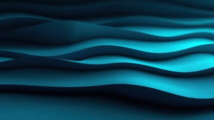Fototapeta premium Abstract Waves of Blue Paper Layers Creating a Soft Flowing Texture in a Minimalistic Design for Backgrounds and Artistic Projects
