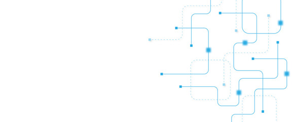 Abstract futuristic technology background. Technology background with crossed lines and dots.