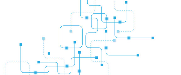 Abstract futuristic technology background. Technology background with crossed lines and dots.