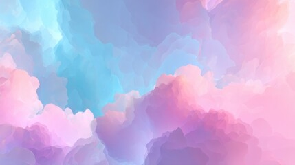 Fototapeta premium In the early evening clouds in the sky show various shades of blue pink and purple. The colorful scene reveals the beauty of nature's palette during sunset hours.