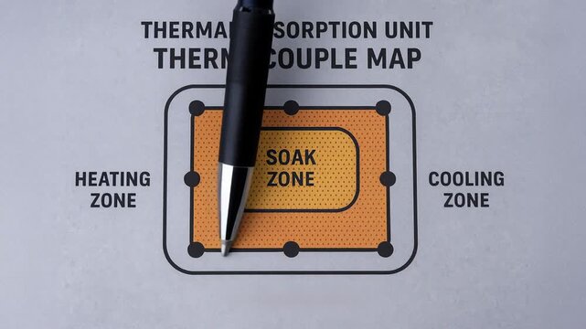 Thermal absorption unit map with heating zone cooling zone and soak zone for powerful machines cleaning planet efficiently and effectively