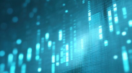 Abstract digital blue background with glowing particles and light streaks creating a dynamic and futuristic atmosphere for technology and innovation themes