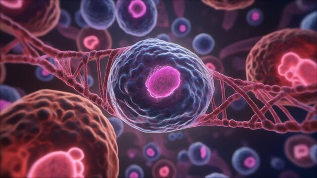 細胞　DNA　遺伝子　生成AI