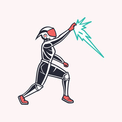 Futuristic Electric Hero Illustration 