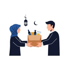 Islamic Donation Scene