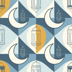 Ramadan Seamless Pattern Vector