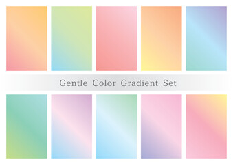 Gentle color gradient set