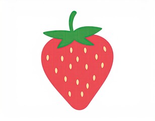 Vibrant Strawberry Illustration - A Fresh and Fruity Design Element.