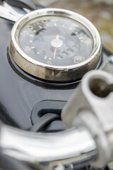 motorcycle tank speedometer close-up