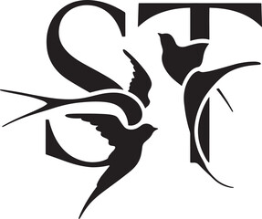 Obraz premium vector illustration of a silhouette of a bird