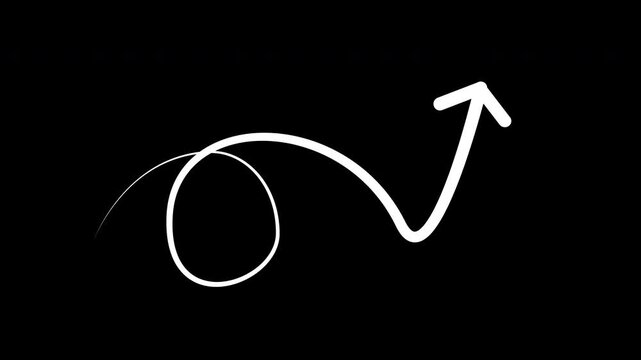 Animation arrows line pointer highlight with alpha channel
