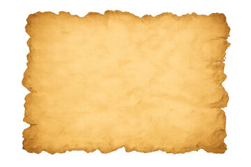 Aged parchment paper featuring a distressed yellow-brown texture and ragged, burnt edges, ideal for historical or pirate themes