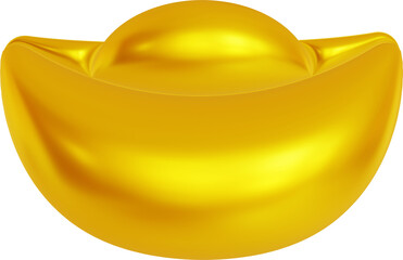 Gold Chinese Ingots 3D
