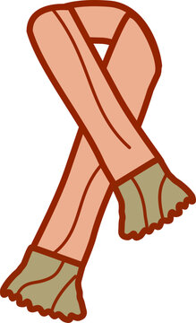 vector illustration of Scraf recolorable