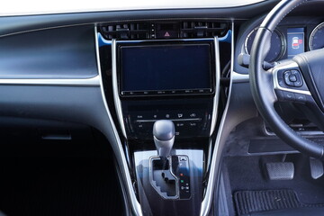 SUV,運転席,シフトレバー,パネル,カーナビ,車内, 室内