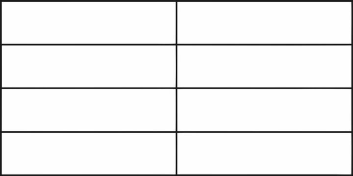 A grid of empty white rectangles arranged in a symmetrical four by three pattern