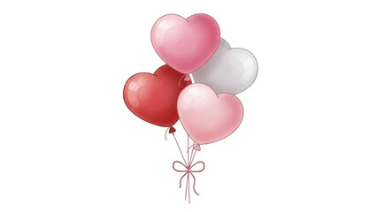 Floating Symbols of Love and Joy for a Valentine's Celebration