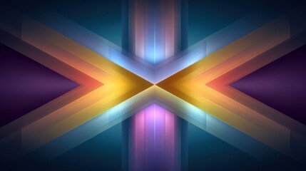 Abstract colorful lines and shapes forming dynamic pattern, blending hues of blue, purple, yellow, and pink with a smooth gradient effect, modern design