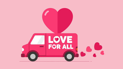 Spreading Love and Peace with a Pink Truck