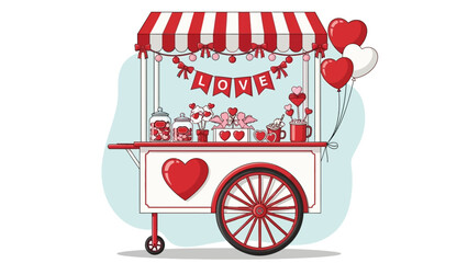Valentine's Treat Stand with Heart Decorations